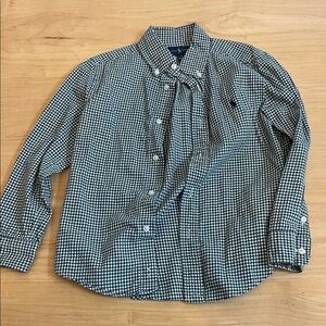 Ralph Lauren Boys Green Checkered Shirt